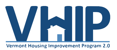 VHIP 2.0 Logo (VHIP with a house in the H, dark and light blue)