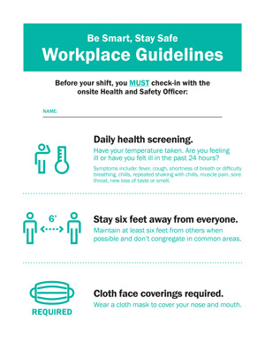 Poster - Workplace Guidance - 8.5"x11"
