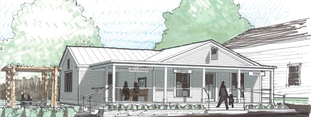 Rendering of the renovated Albany General Store by David Koschak, Cushman Design Group