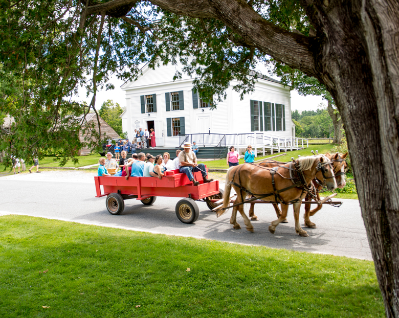 Horse-drawn carriage at the Calvin Coolidge Historic Site