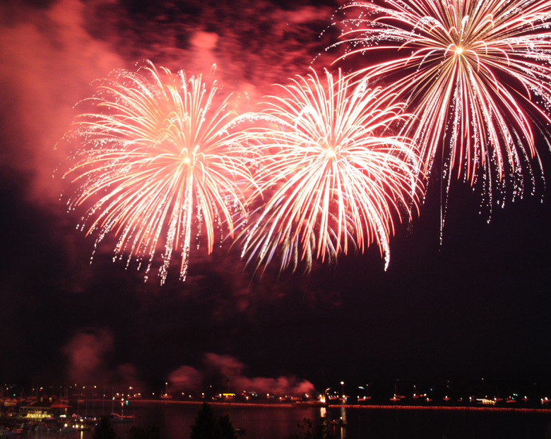 Fourth of July Fireworks Show on the Burlington Waterfront.