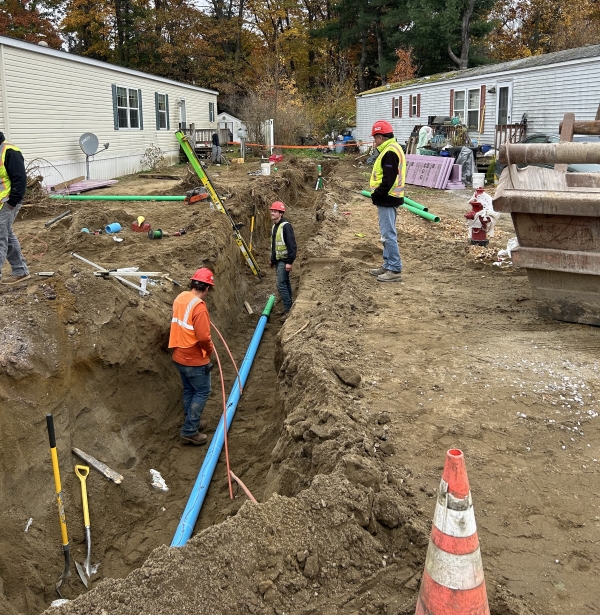 Infrastructure project at Milton Mobile Home Park