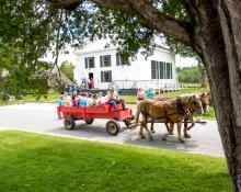 Horse-drawn carriage at the Calvin Coolidge Historic Site