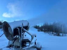 Snow gun at Cochran's Ski Area